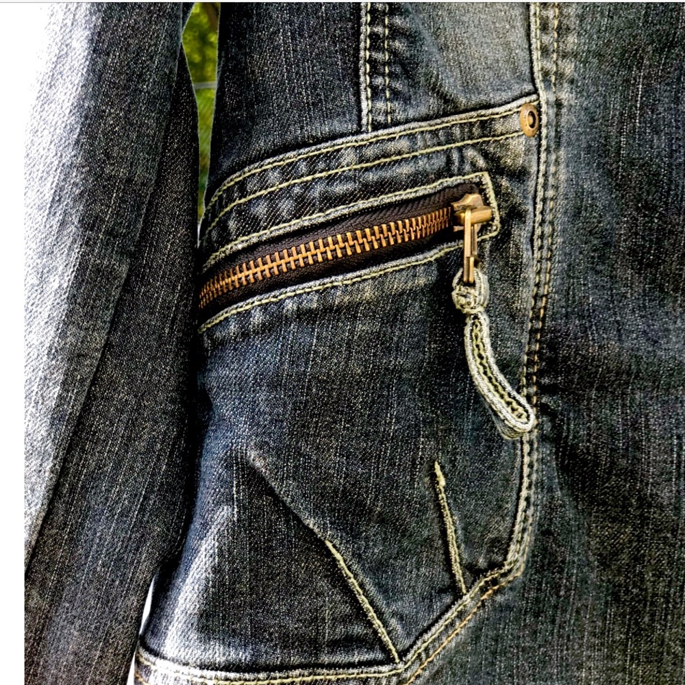 Vintage Gem 90’s Motto Jean Blazer Jacket - Picture 6 of 6